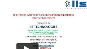 rfid based system for school children transportation safety enhancement|RFID.